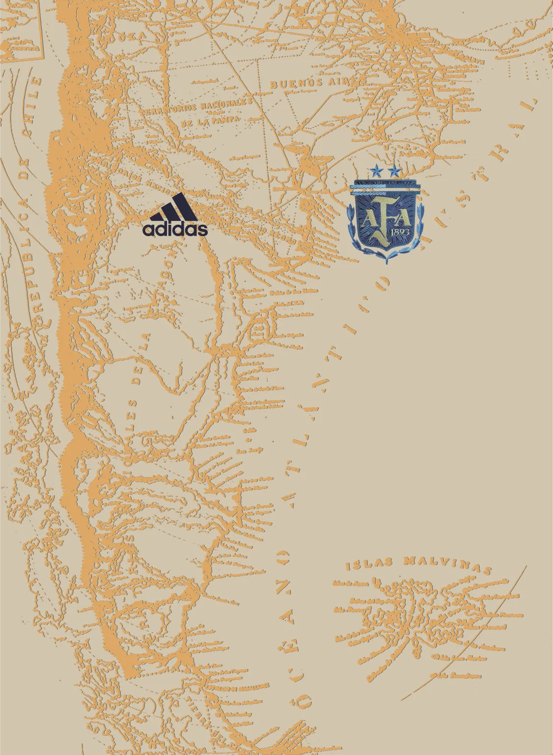 Argentina Golden Mapa Concept