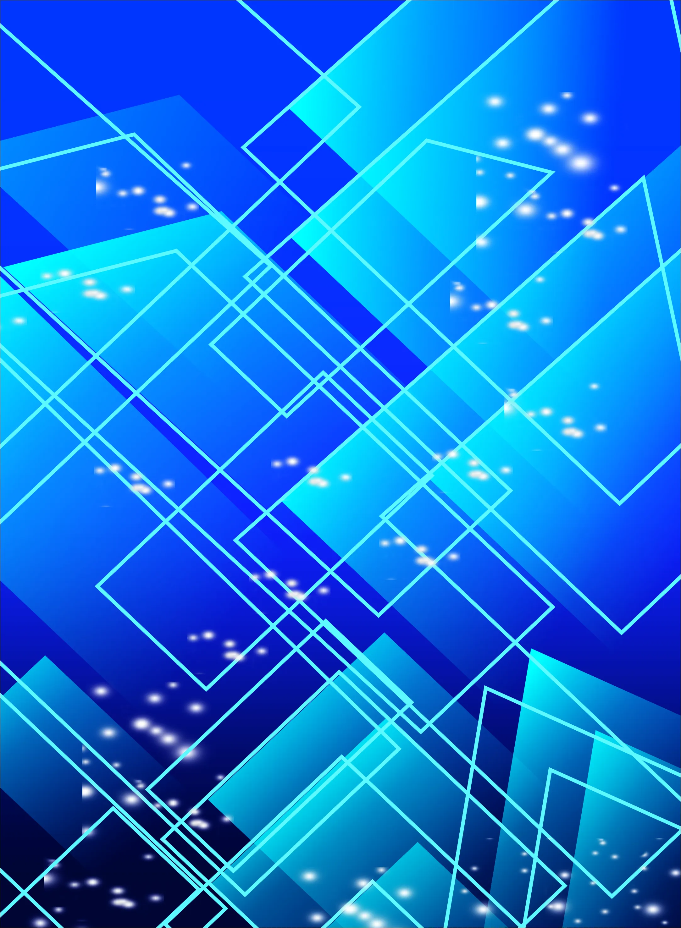 Chinito Geometric Azul Lineas